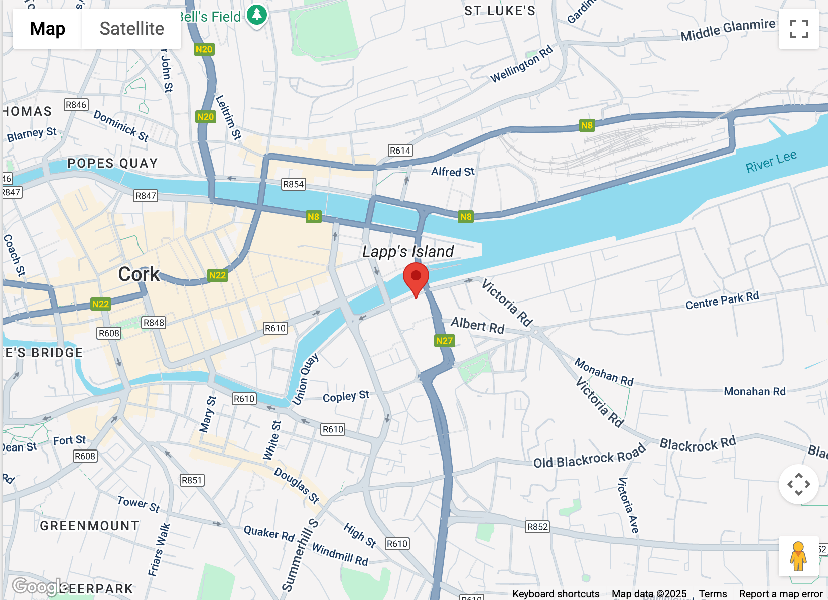 Kartenbild des Malwarebytes in Cork , Irland