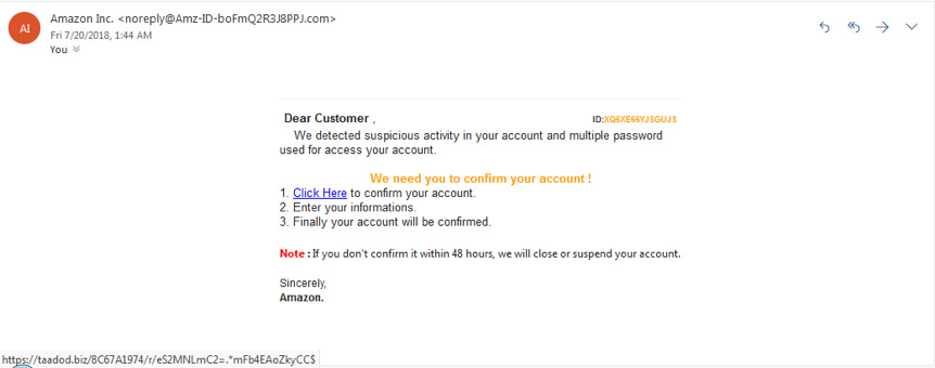 Amazon Phishing E-Mail