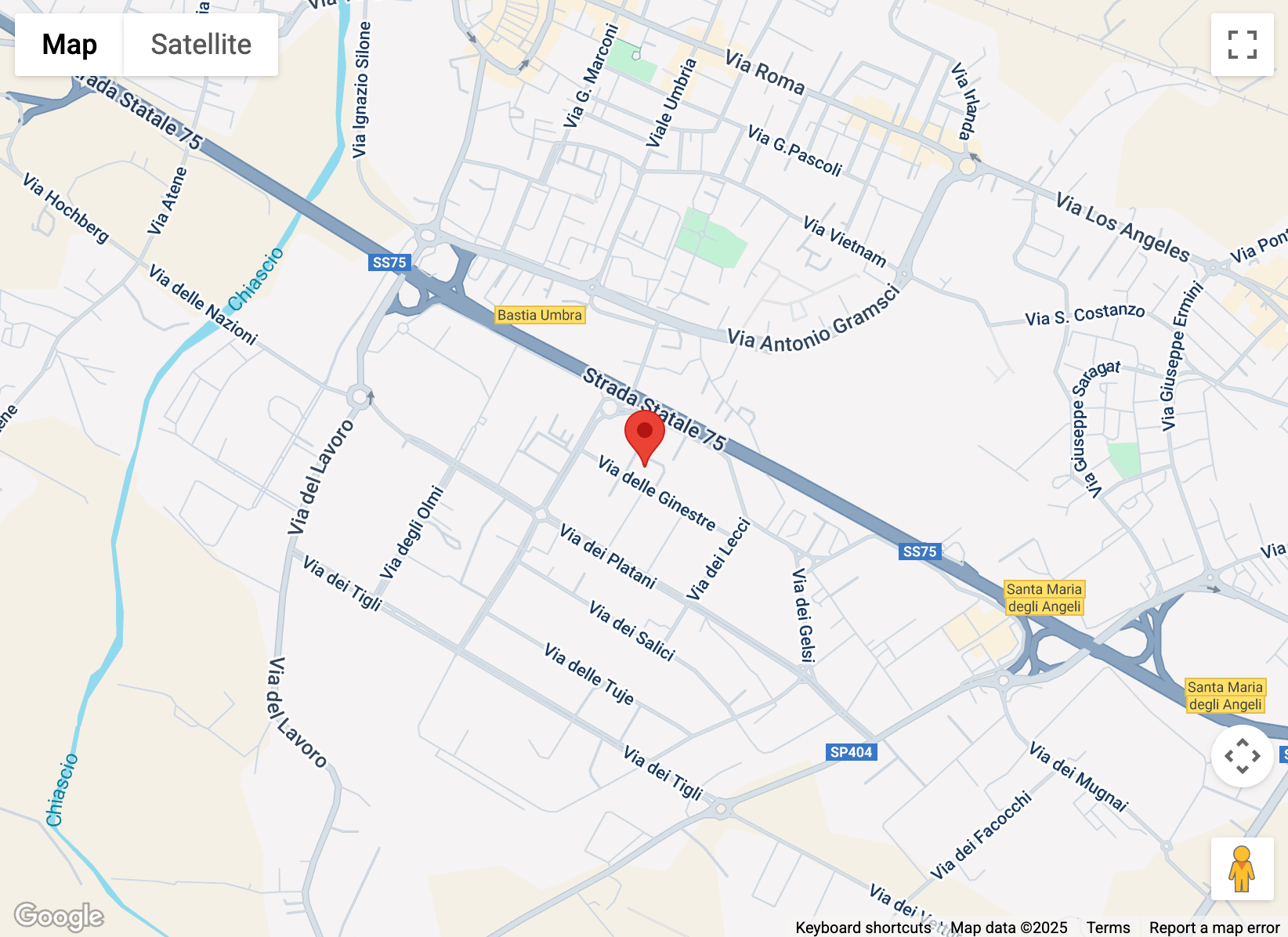 Kartenbild des Malwarebytes in Perugia, Italien